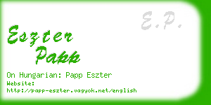 eszter papp business card